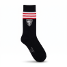 Calcetín oficial Athletic Club Bilbao Cagüen Socks, negro con rayas rojas y blancas