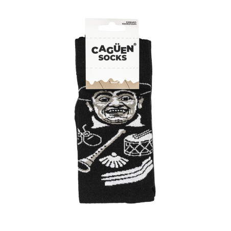 Calcetín Gigantillos en su faja de cartón de Cagüen Socks